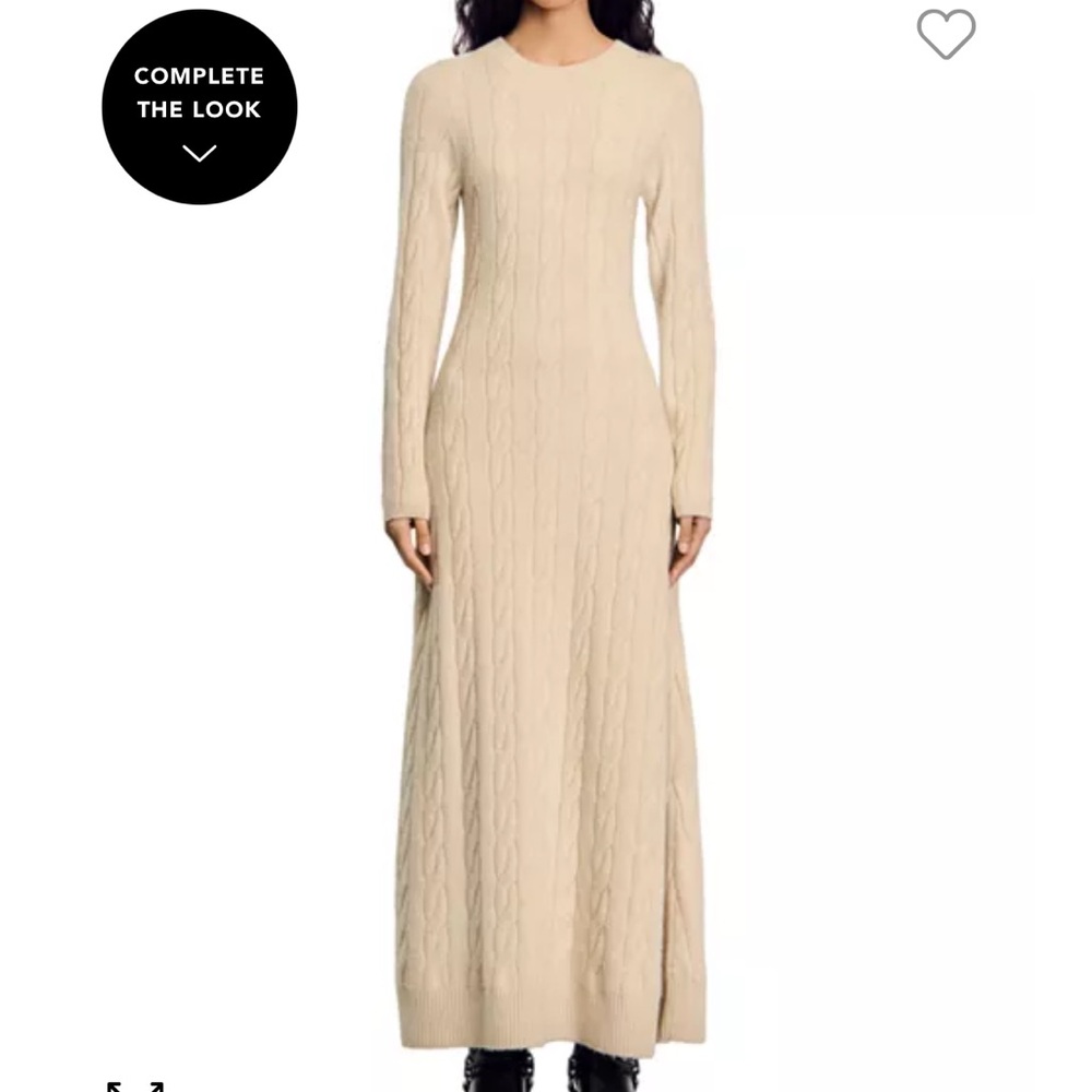 Sandro Maelys Wool Blend Sweater Dress Size 36